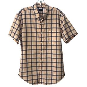 J. Crew Button Down‎ Shirt Short Sleeve Plaid Casual Top Mens Size M